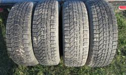 Winterforce 215/70R15 winter tires and rims - set of 4. These tires are nearly new and mounted on 5 bolt Chevrolet rims. First $250 takes all.