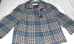 Need a Dressy Jacket for the Holiday Season?
 
 
Dark Brown and Teal Checkered Square Jacket
 
Jones New York Jacket
 
size 8
 
Excellent condition * like NEW *
 
Comes from a smoke and pet free home
