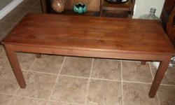 I have a wooden Ikea Coffee table... I have stained it dark in colour.
It has been in the basement, I have noticed a small curve - but not warped.
$20 - Ingleside
ty, Stephanie