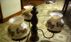 I am selling a antique (50+yrs) 3-light chandelier. Also a matching single ceiling light.  I am asking $150.00.
 
My phone number is 613-932-6333
