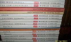 Have a whole collection on world library with specific countries. $5. Also have 31 Geography books on mountains, dessert, and other locations. $15 for the whole set