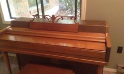 37" Wurlitzer upright Piano with bench.
Small enough for an apartment but big enough for a house.
Good condition.
$300.00 or best offer