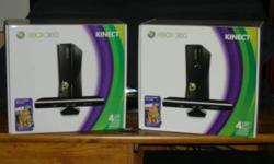 Save almost $40.00 on the HST.  Received via courier. Two Xbox 360 4 GB with Kinect Bundles. Includes Kinect Adventures game.Not opened, seal on box not broken. $300.00 each.