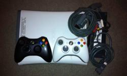 Great conditioned Xbox 360 60gb Pro Console with power and av cables
Includes two wireless controllers (black and white)
Pick up only
This ad was posted with the Kijiji Classifieds app.
