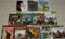 Please E-Mail Cantin_65@hotmail.com
XBOX:
Brutal Legend - $10.00
Bulletstorm - $20.00
Banjo Kazooie Nuts and Bolts - $10.00
Assassins Creed Brotherhood - $30.00
PS3:
Resistance Fall of Man - $10.00
Resistance 2 - $15.00
Uncharted Drakes Fortune - $10.00