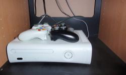 Hi I have an Xbox 360 with the oringinal box, and a 20gb harddrive.
Comes with:
1 white controller
1 black controller
1 Charging station
3 rechargable batteries
HDMI cable
Games:
Forza 3
Halo ODST
Halo wars
Gears of war triple pack
Left 4 dead 2
mw2
Fifa