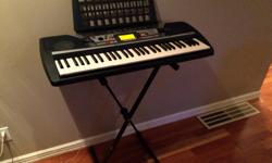 Fully working Yamaha psr 282 keyboard with a sturdy keyboard stand. The keyboard has lots of different sounds programmed so it is very fun to play with. It is in a perfect condition.
