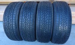 Set of 4 All-Season Tires in Virtually Brand New Condition
Yokohama Avid S33 225/65/R17 102T M+S Rated
Taken off a new Dodge Grand Caravan after approx. 500 kms
Tires still have the little rubber nubs on the tread surface
Retail Price at Kal Tire is $249