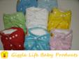 24x Giggle Life Ultra Soft Cloth Diapers &48 Soak Pads 8-33 lbs