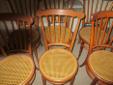 Antique Bentwood Caned Chair Set