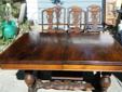 Antique Drop-Leaf Dinning Room Table & Chairs