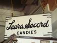 Antique Laura Secord huge hanging Store metal Sign $2500 L@@L