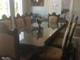 dining room table and 10 chairs