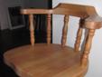 **FIVE**Solid Wood Swivel Bar Stools excellent condition!!