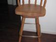 **FIVE**Solid Wood Swivel Bar Stools excellent condition!!