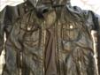 Garage leather jacket with hood size M