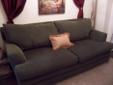 I DELIVER! Stylish 7ft Dark Green Sofa in MINT condition