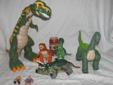Imaginext Dinosaurs Lot - T Rex, Cavemen, Bronto, Triceratops +
