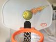 Kids basketball post and rim set