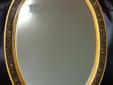 Large Ornate Antique Oval Mirror