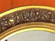 Large Ornate Retro Oval Mirror