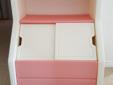 Little Tikes Pink White Toy Box and Bookshelf