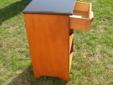 night stand with dark brown top