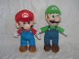 Nintendo Plush Mario & Luigi Toys - 9" Tall - 2012 Super Mario