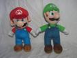 Nintendo Plush Mario & Luigi Toys - 9" Tall - 2012 Super Mario
