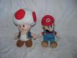 Nintendo Plush Toy - Toad & Mario - Soft, 8" Tall