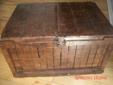 old antique storage / travel chest / trunk