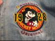 Original Disney Micky Mouse Jean Bomber Jacket Large