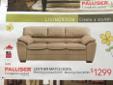 Palliser- Dark brown (Java) leather couch and love seat