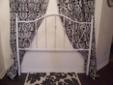 Shabby Chic Large Forged Iron Queen Headboard for sale
