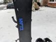 Snowboard with boots