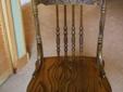 Solid Oak Pressed Back Chairs