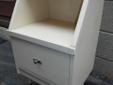 Sturdy Vintage Solid Wood Night Stand Bedside Table