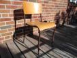 Vintage Mid Century Modern Wood Stacking Chair Adult Size