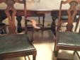 Walnut Dining Table with 6 chairs  --- made by Gibbard