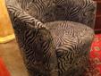 Zebra Stripe Swivel Barrel Chair  ? Visa, MCard, Delivery Availa